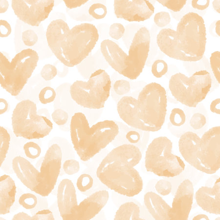 seamless valentine day pattern background with doodele heart , valentine cardのイラスト素材