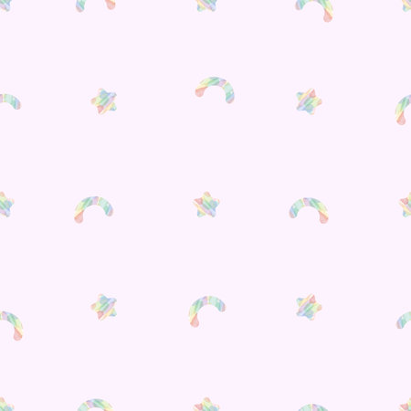 seamless multicour star and rainbow background , cute greeting cardの写真素材