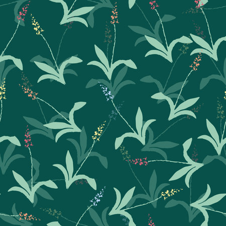 seamless colourful orchid flowers pattern  background , greeting card or fabricのイラスト素材