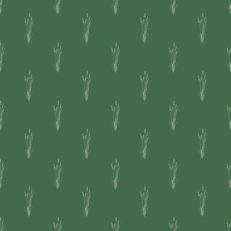 seamless flower branch pattern on green background for fashion fabricのイラスト素材