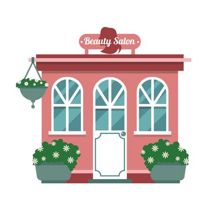 beauty salon vector with white backgroundのイラスト素材