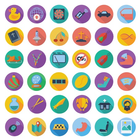 colorful icons set 3 vectorのイラスト素材