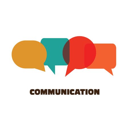 communication icons, social media color icon vector with white backgroundのイラスト素材