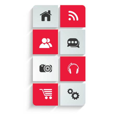 eight option infographicのイラスト素材