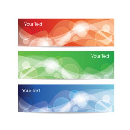 three colorful banner vectorのイラスト素材