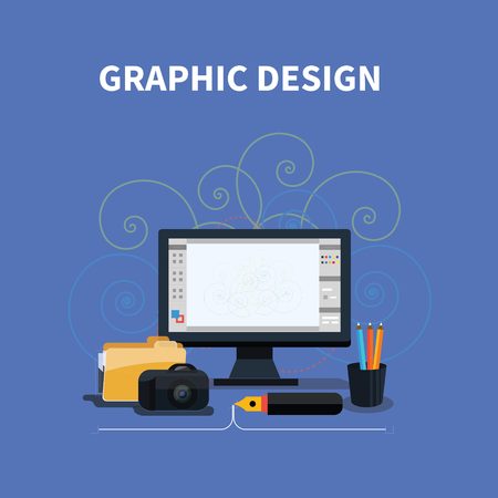 graphic design with elements vectorのイラスト素材