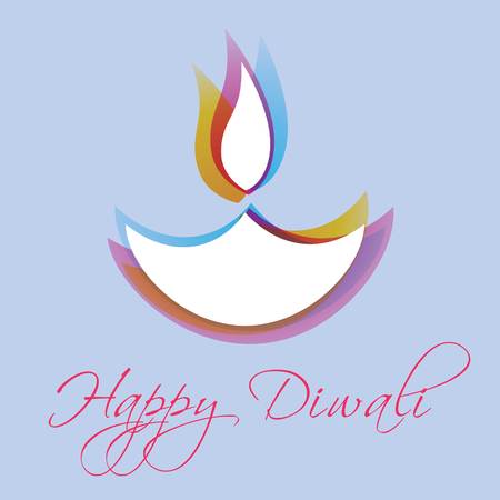 Happy diwali color vectorのイラスト素材
