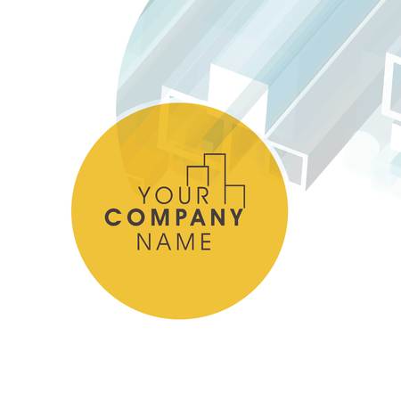 Industry concept vector yellow circleのイラスト素材