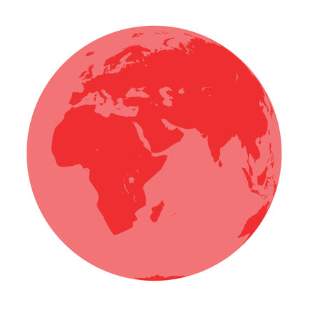red world map circle vectorのイラスト素材