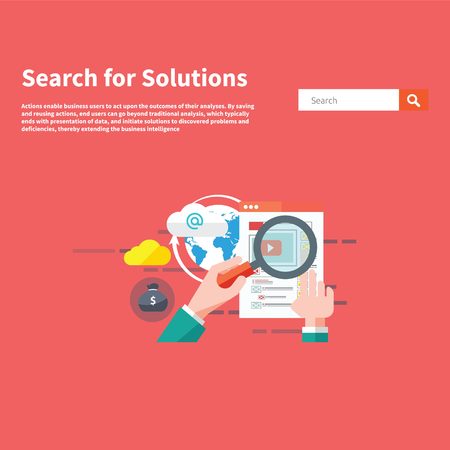search for solutions with elementsのイラスト素材