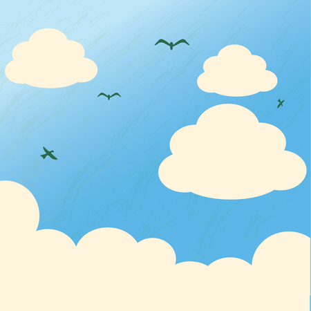 sky background vector illustrationのイラスト素材