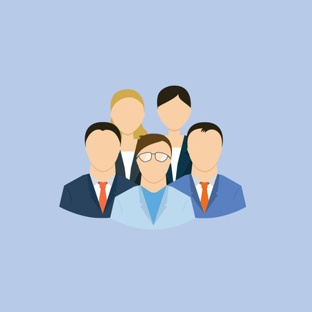 Social networks business private users avatar design icons Vector illustration.