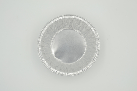 Empty plain white round generic dinner plateの写真素材