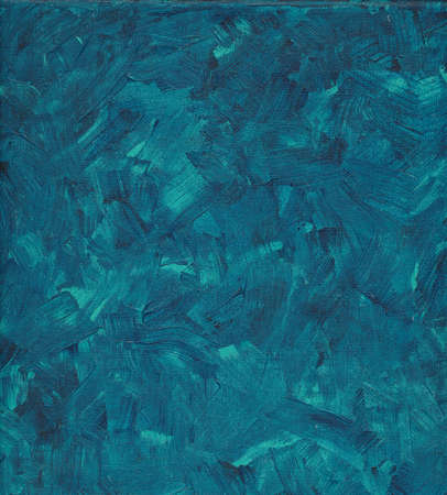 Hand drawn abstract blue acrylic background with paint strokesの写真素材