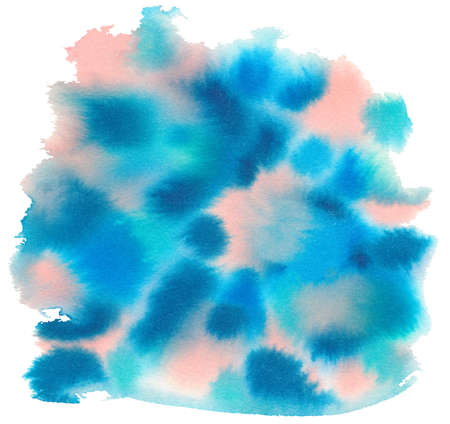 Bright blue, blue, pink spots on a white background.の写真素材