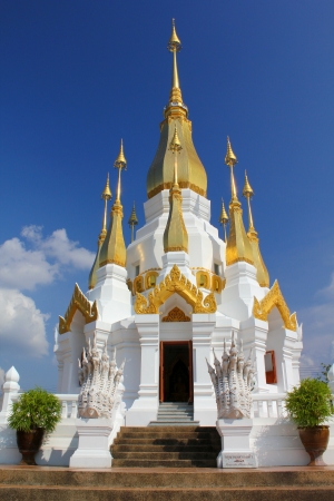 Pagoda at Wat Tum Khu Ha Sawan, Ubon Ratchathani, Thailandのeditorial素材