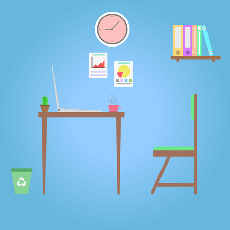 working room - Flat style vectorのイラスト素材