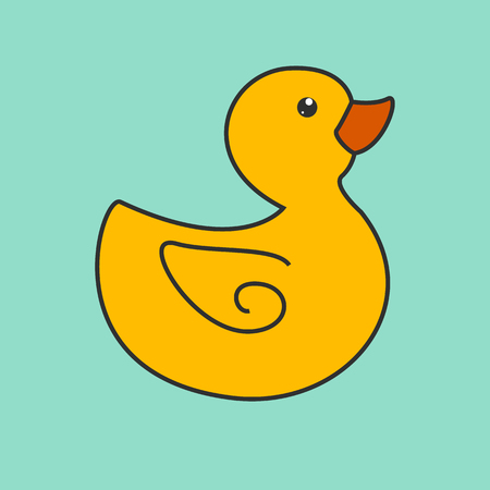 Yellow duck icon - Vectorのイラスト素材