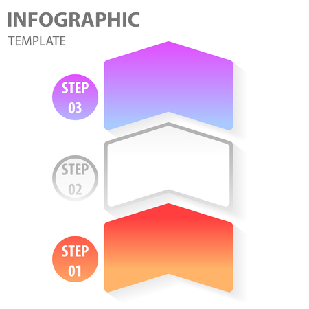 Arrow three step vector for infographicのイラスト素材
