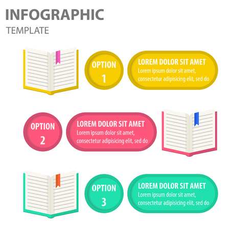 Book with banner for infographicのイラスト素材