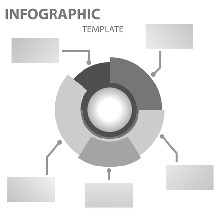 Circle with part of circle infographic element vectorのイラスト素材