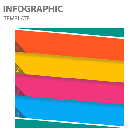 Infographic elements design 4 stepのイラスト素材