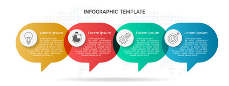 Abstract timeline infographic 4 options.のイラスト素材