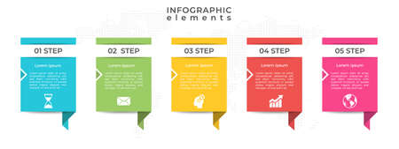 Timeline infographic template 4 circles optionn, Modern style.のイラスト素材