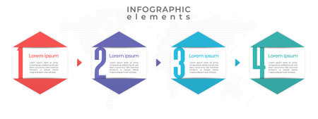 Infographic timeline template, 4 options or step.のイラスト素材