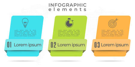 Modern infographic template 3 options.のイラスト素材