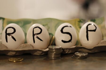 Canadian Registered Retirement Savings Plan Concept.の写真素材