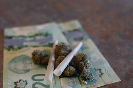 Weed In The Shape Of Canada And A Joint.(Series)の写真素材