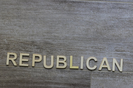 the wod republican spelled out with lots of copy roomの写真素材