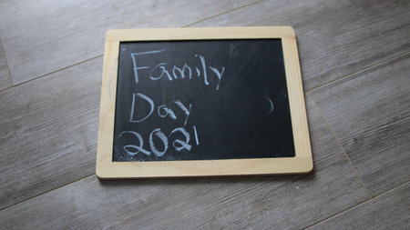family day 2021 wrote on a chalkboardの写真素材
