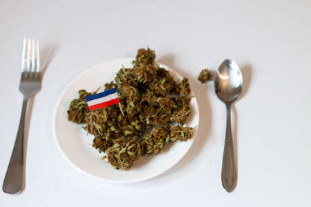 a themed photo showing the former soviet state in marijuanaの写真素材