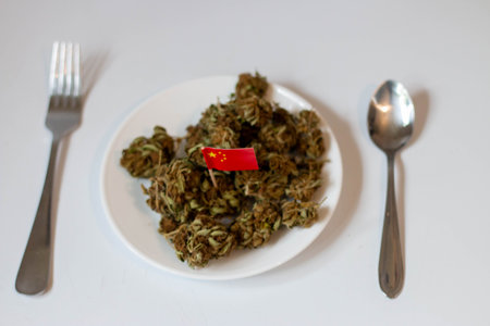 China has strict marijuana laws. Photo strictly thematic.の写真素材
