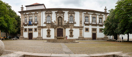 View of the main square of Porto Moniz, Portugal