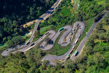 Mandalay to Muse main road is very beautiful road.の写真素材