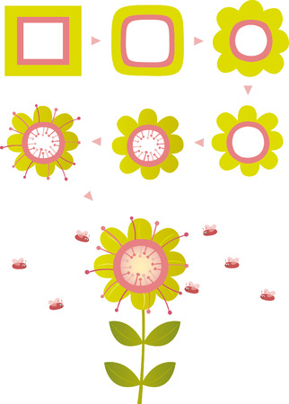 Birth of flowerのイラスト素材