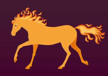Fiery horseのイラスト素材