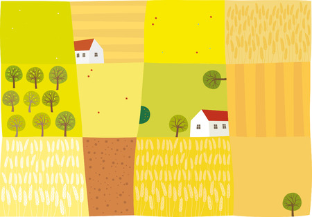 Fields to harvestのイラスト素材