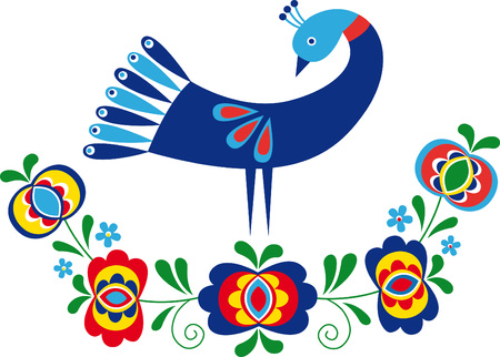 Ornament design inspired by folk from South Moraviaのイラスト素材