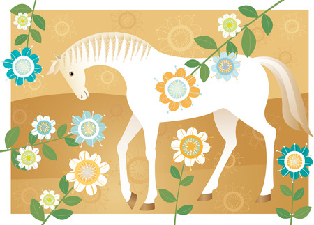 Horse for the brideのイラスト素材