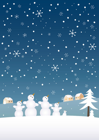 snow familyのイラスト素材