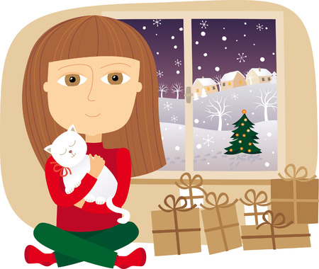christmas nightのイラスト素材