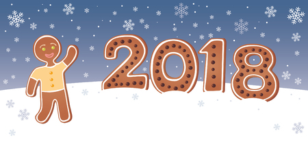 2018 Gingerbread manのイラスト素材