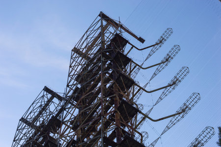 Soviet Radar System Duga near Chernobyl Nuclear Power Plantの写真素材