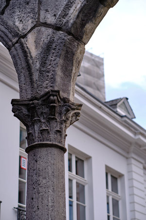 Fragments of roman architecture in the old town of Aachen