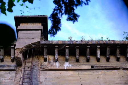 Old german world war 2 bunkers in the city of Aachenのeditorial素材