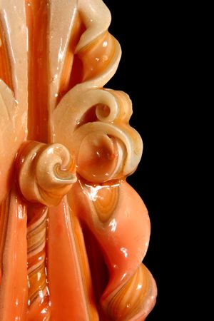 Profile of a decorated  candleの写真素材